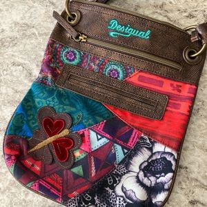 DESIGUAL Leather Floral Crossbody Bag NWT!!